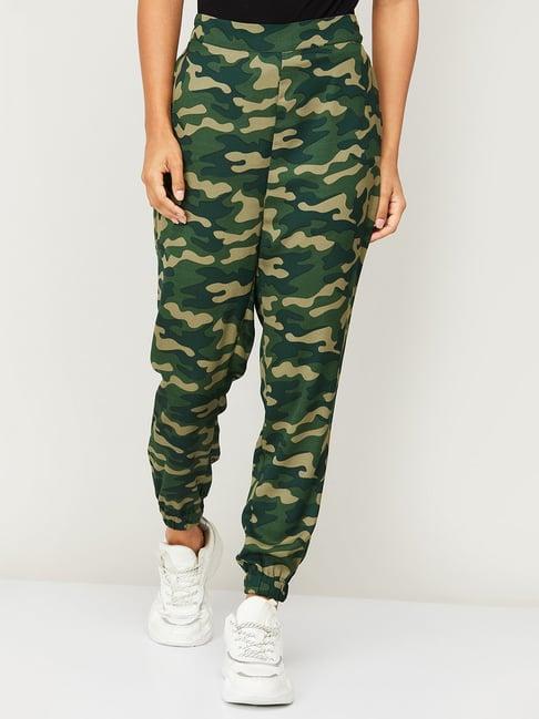 ginger by lifestyle green camouflage joggers