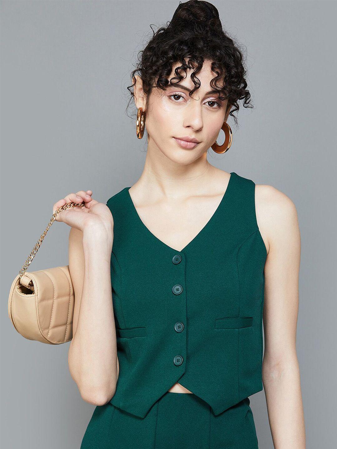 ginger by lifestyle green sleeveless top