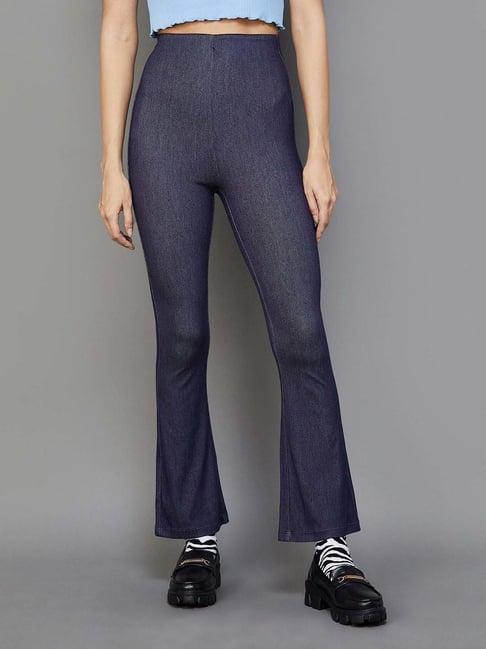 ginger by lifestyle indigo blue high rise pants