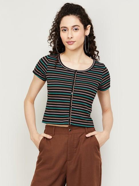 ginger by lifestyle multicolor striped top