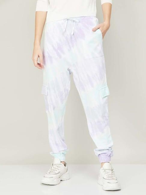ginger by lifestyle multicolored cotton tie & dye joggers