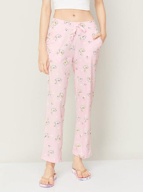 ginger by lifestyle pink cotton printed pyjamas