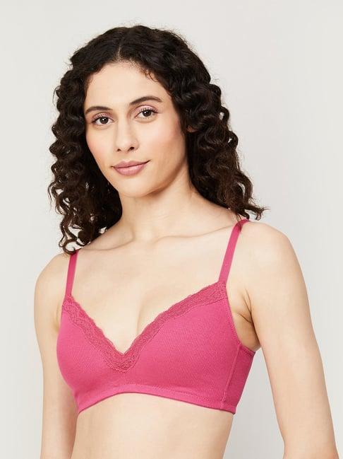 ginger by lifestyle pink full coverage t-shirt bra