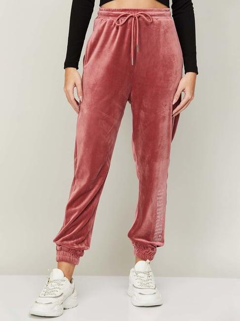 ginger by lifestyle pink mid rise joggers