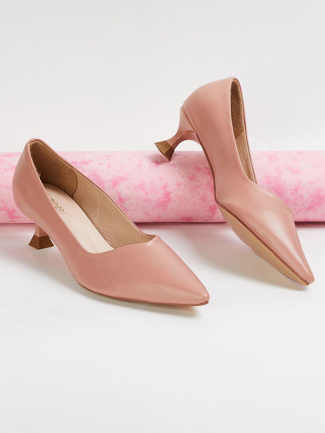 ginger by lifestyle pointed toe kitten pumps