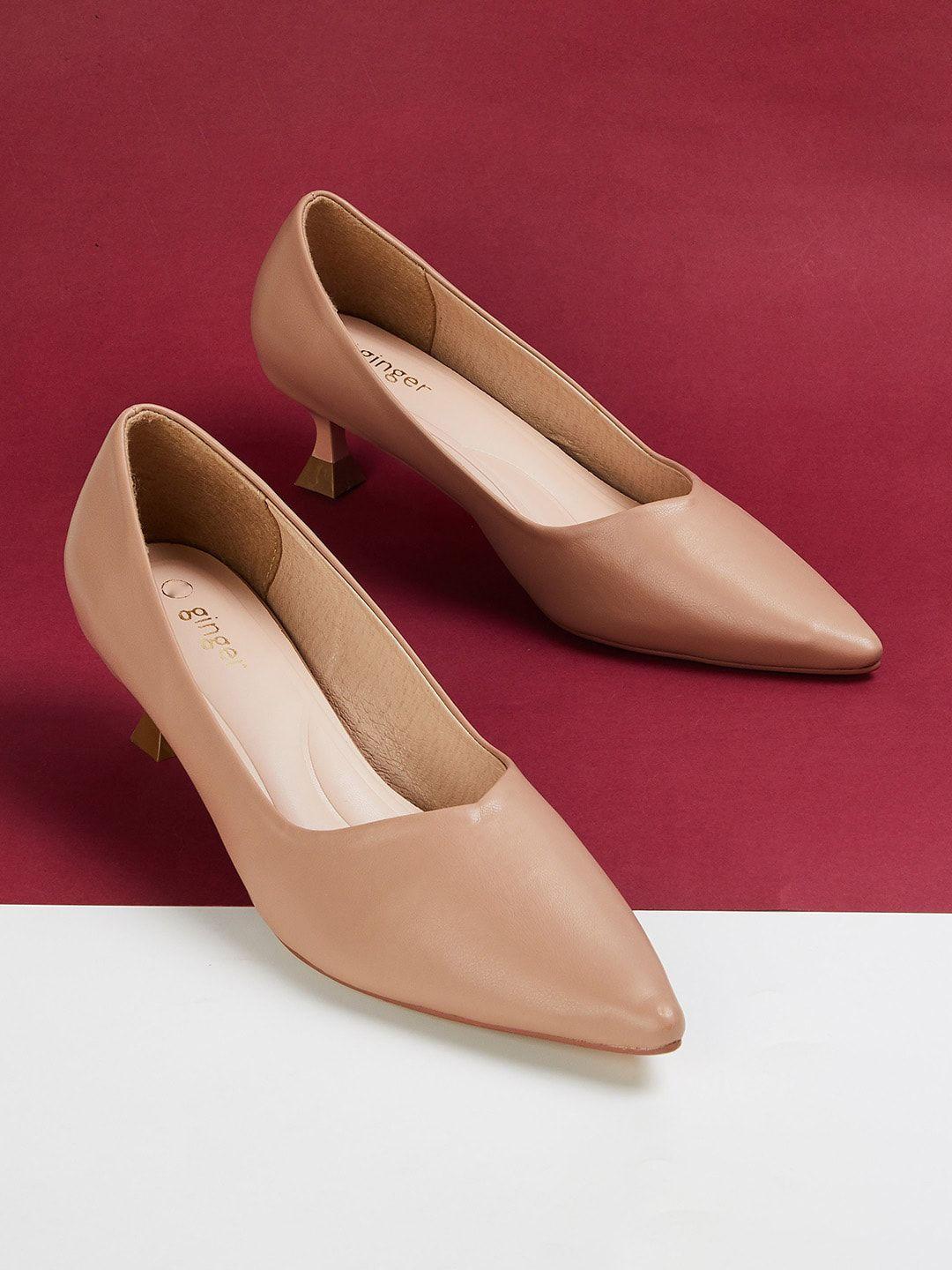 ginger by lifestyle pointed toe kitten pumps