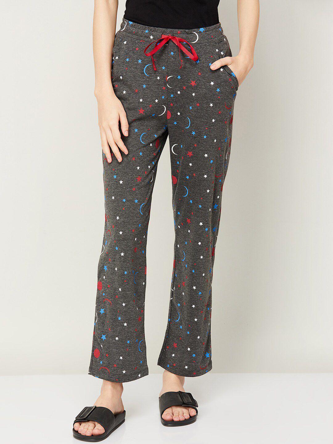 ginger by lifestyle printed cotton lounge pants