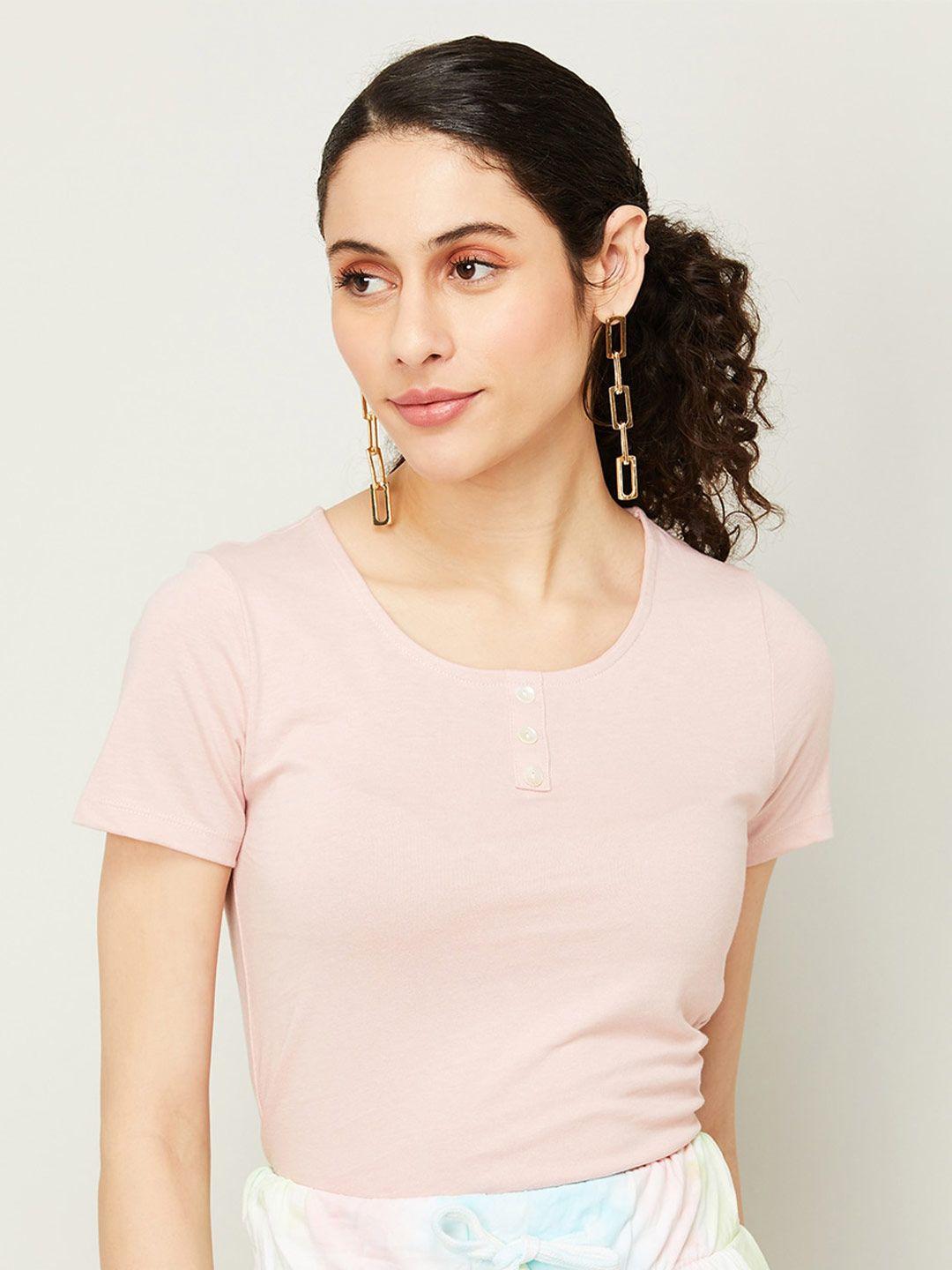 ginger by lifestyle round neck crop top