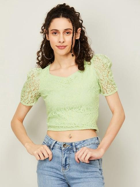 ginger by lifestyle sage green self pattern top