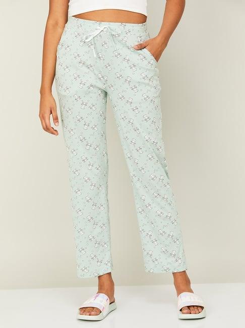 ginger by lifestyle sea green cotton graphic print pyjamas