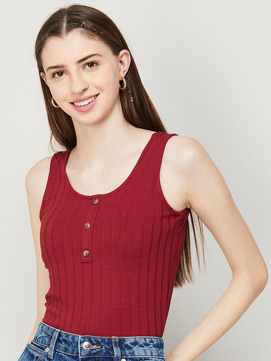 ginger by lifestyle self design scoop neck tank top