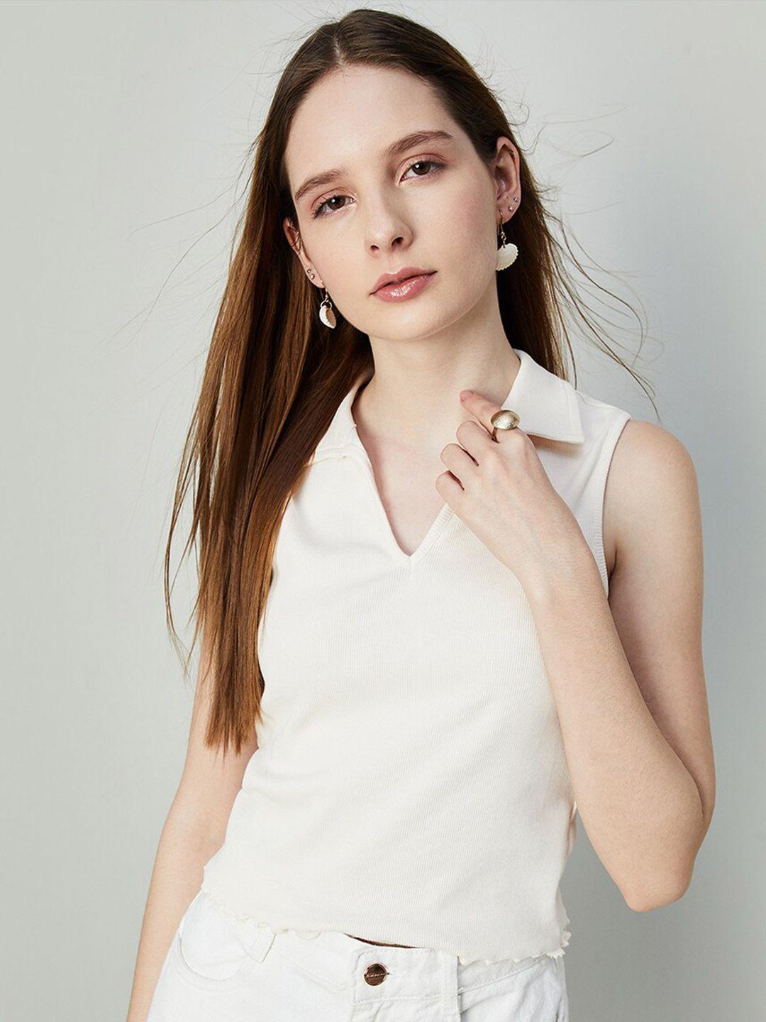 ginger by lifestyle shirt collar cotton top