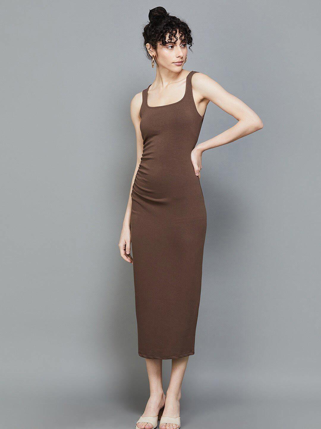 ginger by lifestyle sleeveless sheath midi dress