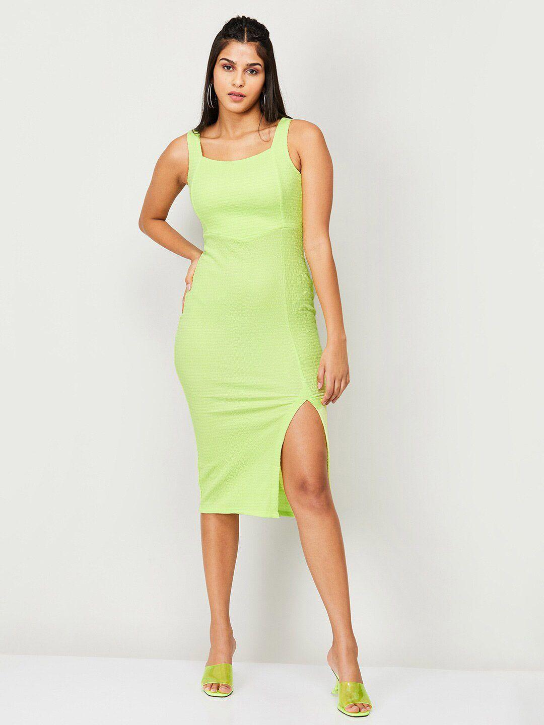 ginger by lifestyle square neck bodycon dress