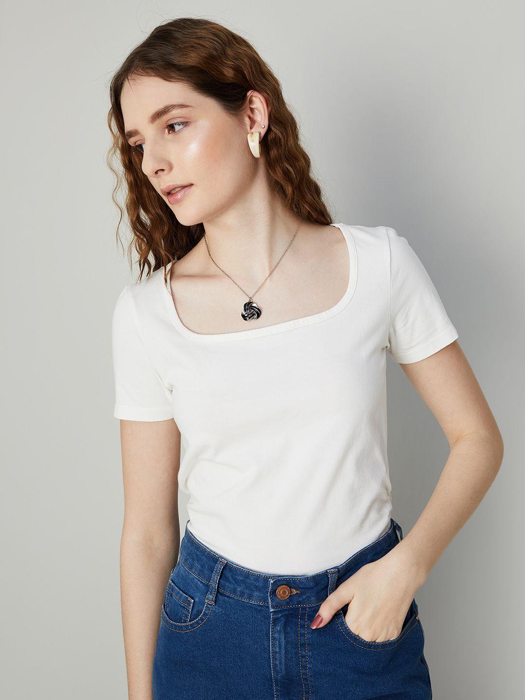 ginger by lifestyle square neck cotton top