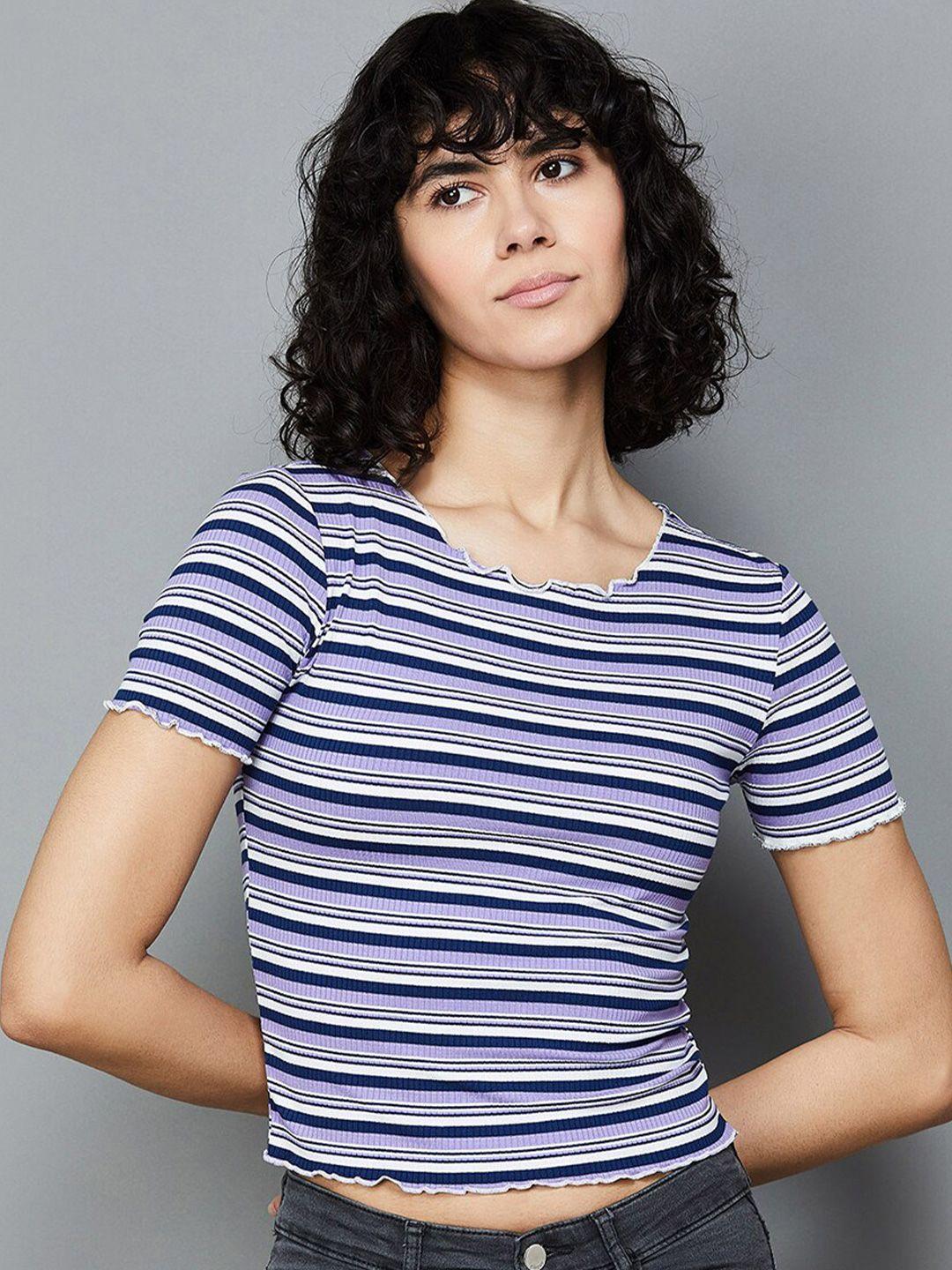 ginger by lifestyle striped fitted top