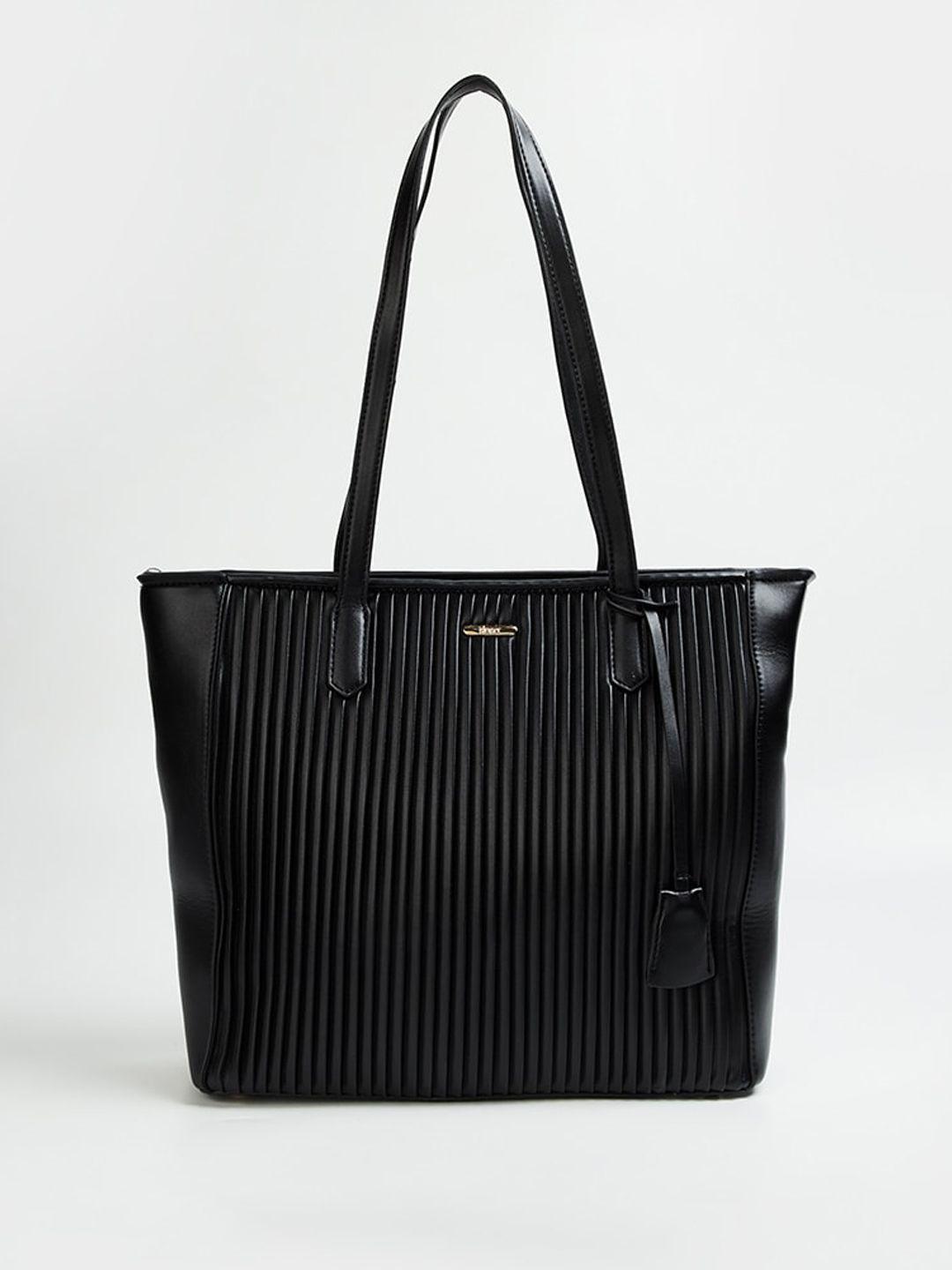 ginger by lifestyle striped structured shoulder bag