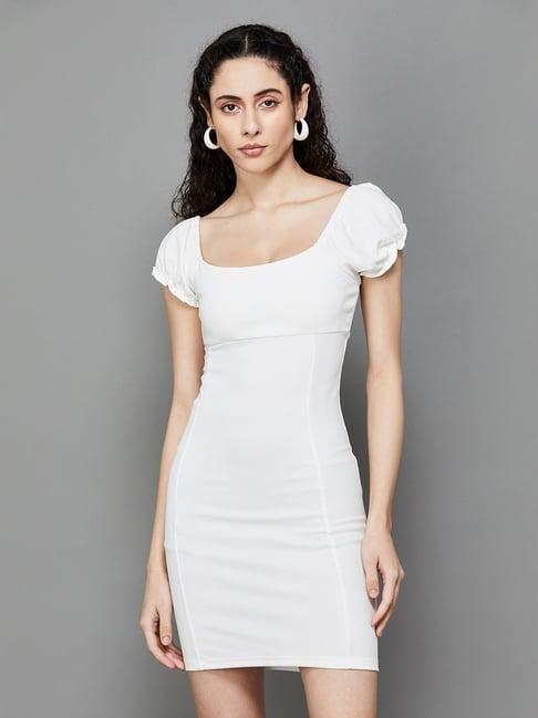 ginger by lifestyle white bodycon dress