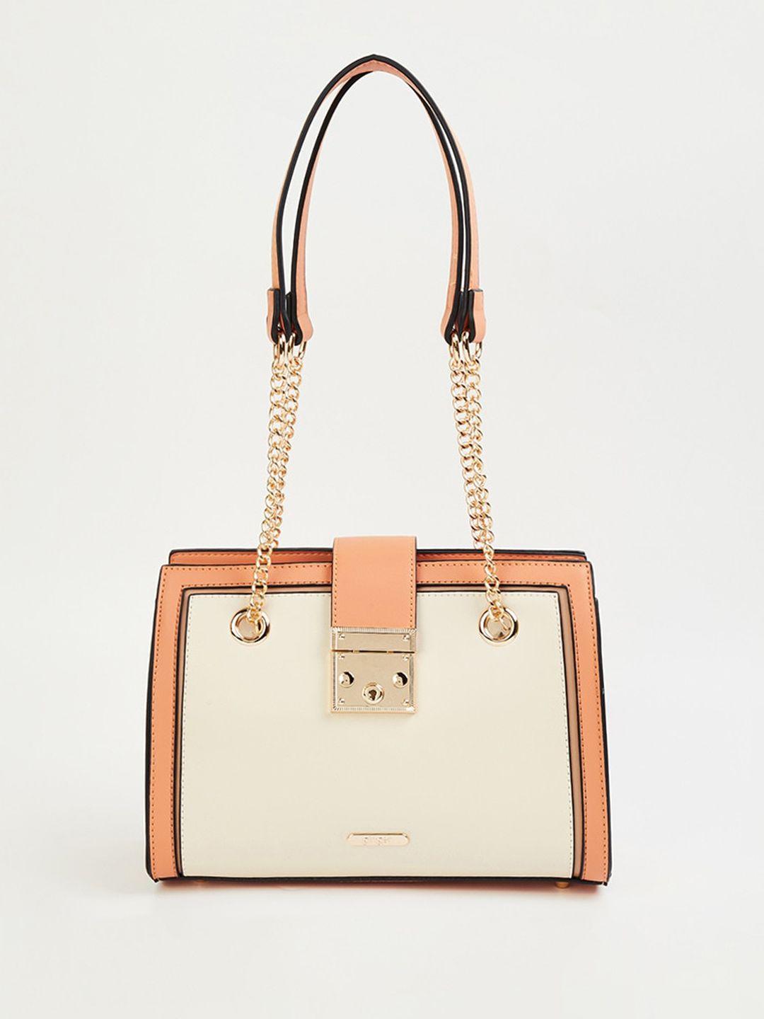 ginger by lifestyle white pu shoulder bag
