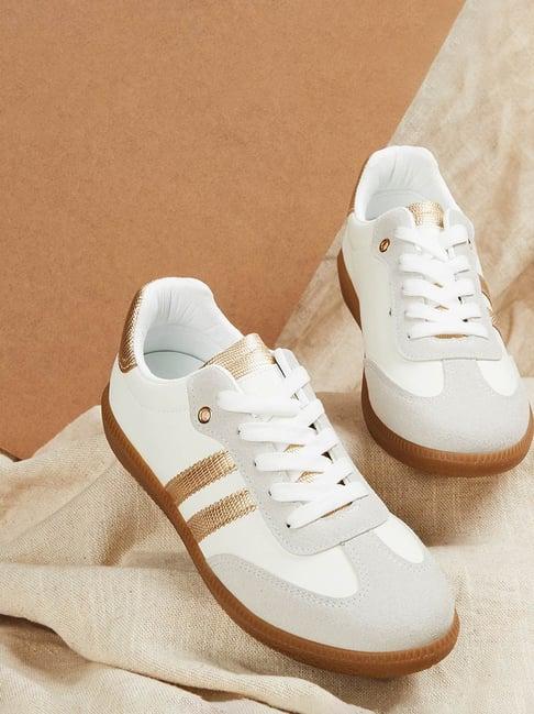 ginger by lifestyle women's gold sneakers