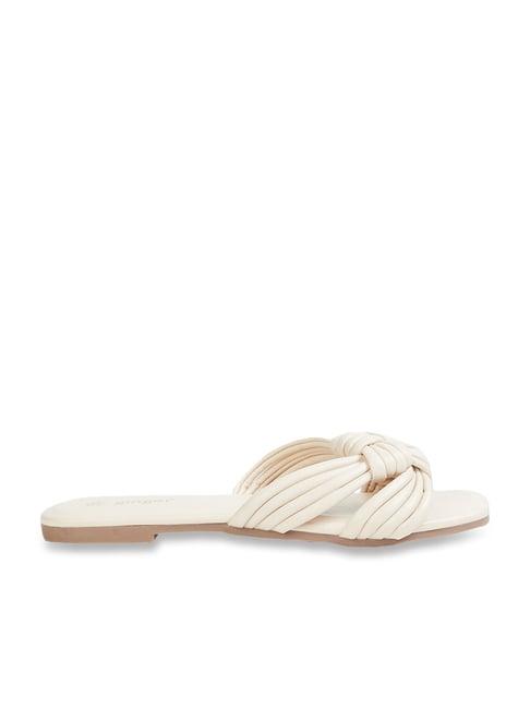 ginger by lifestyle women's off white casual sandals