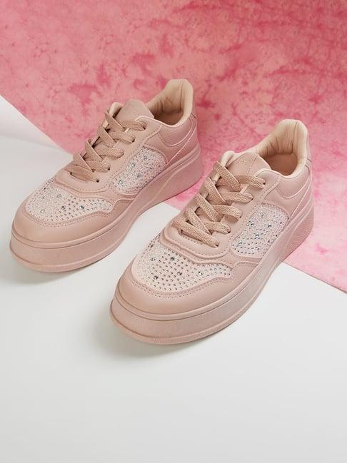 ginger by lifestyle women's pink sneakers