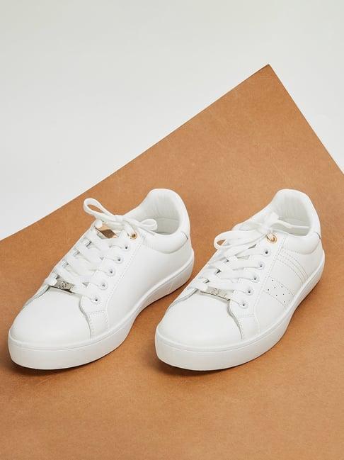 ginger by lifestyle women's white sneakers