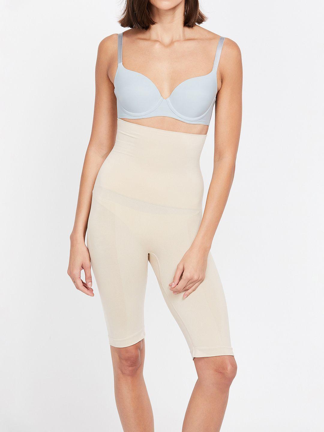 ginger by lifestyle women beige solid body shaper