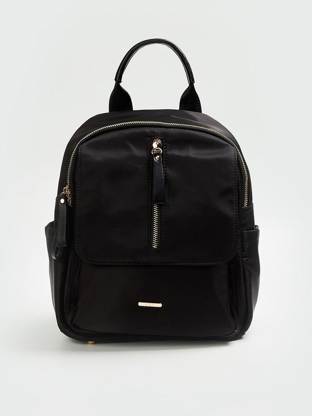 ginger by lifestyle women black synthetic backpack