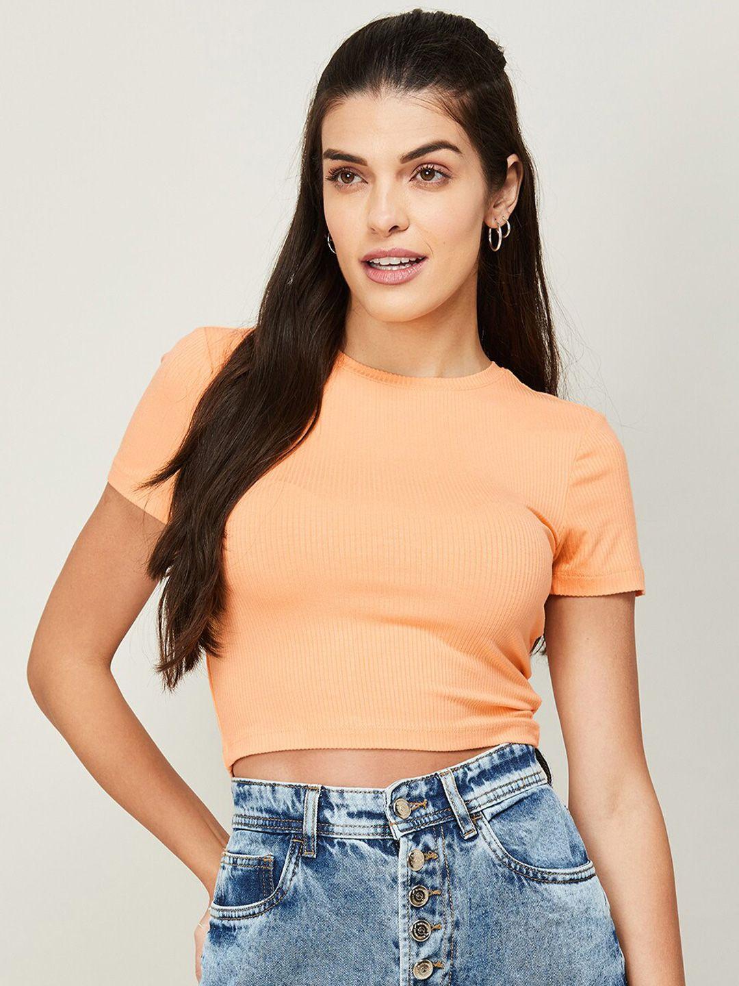 ginger by lifestyle women coral crop top