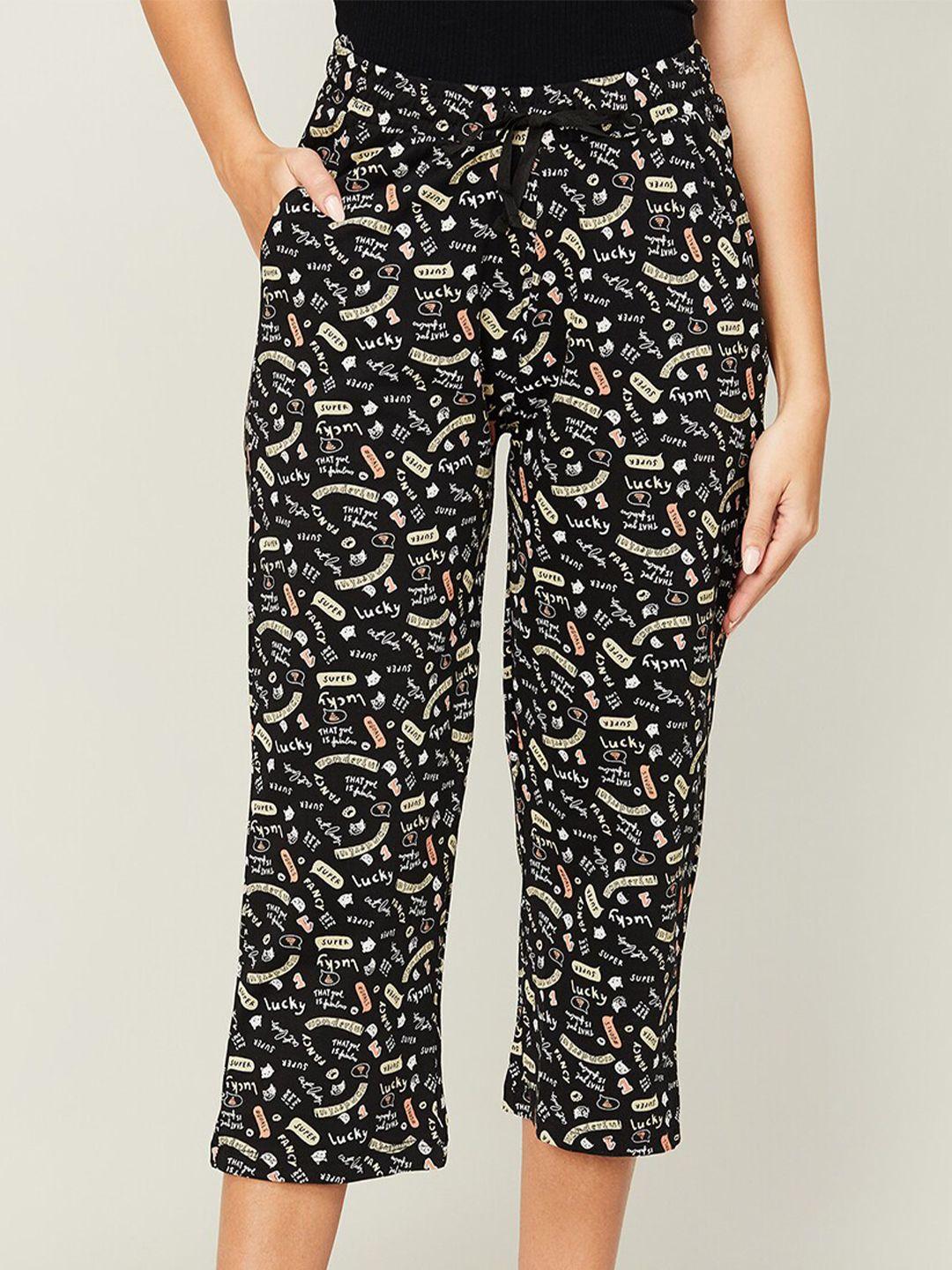 ginger by lifestyle women cotton printed lounge capris