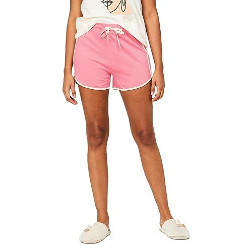 ginger by lifestyle women dark pink cotton regular fit solid shorts_xs