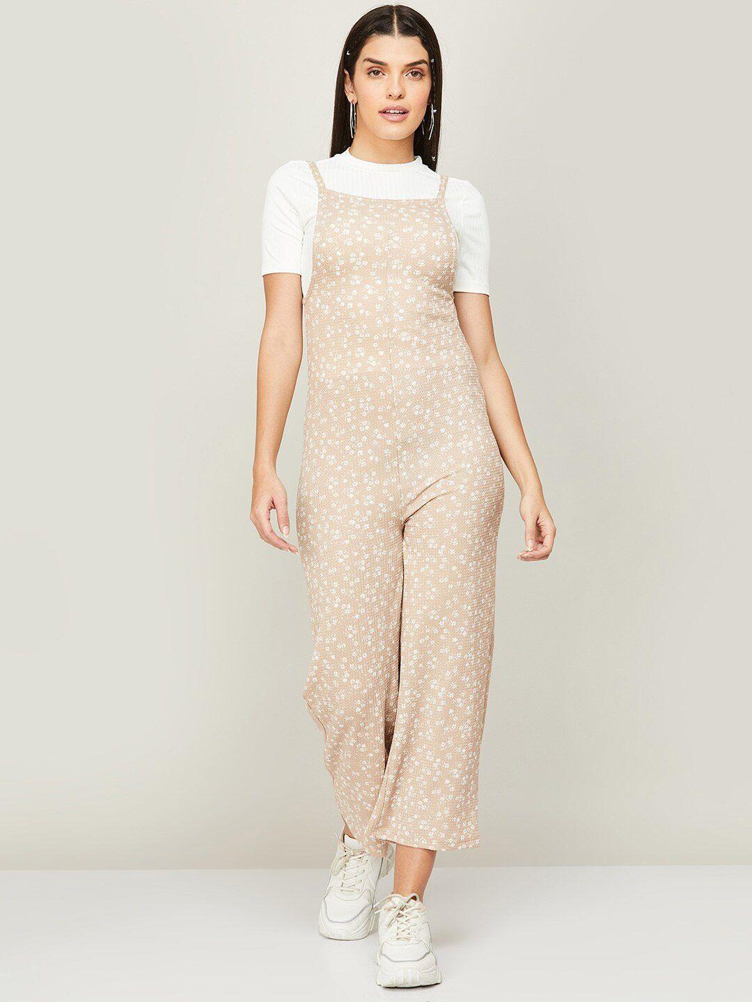 ginger by lifestyle women floral printed dungaree