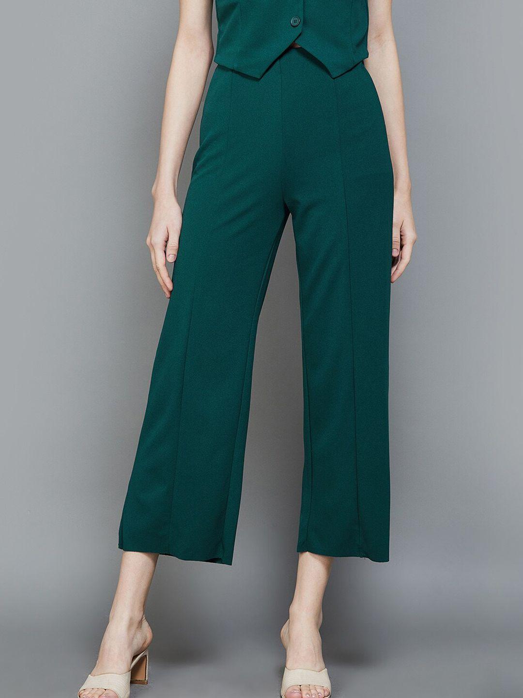 ginger by lifestyle women green trousers