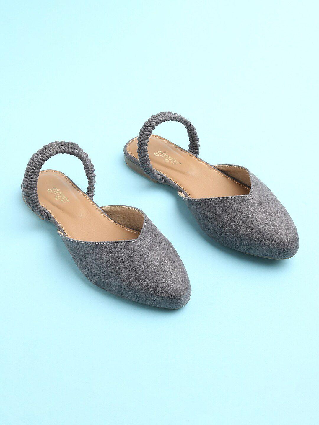 ginger by lifestyle women grey mules flats