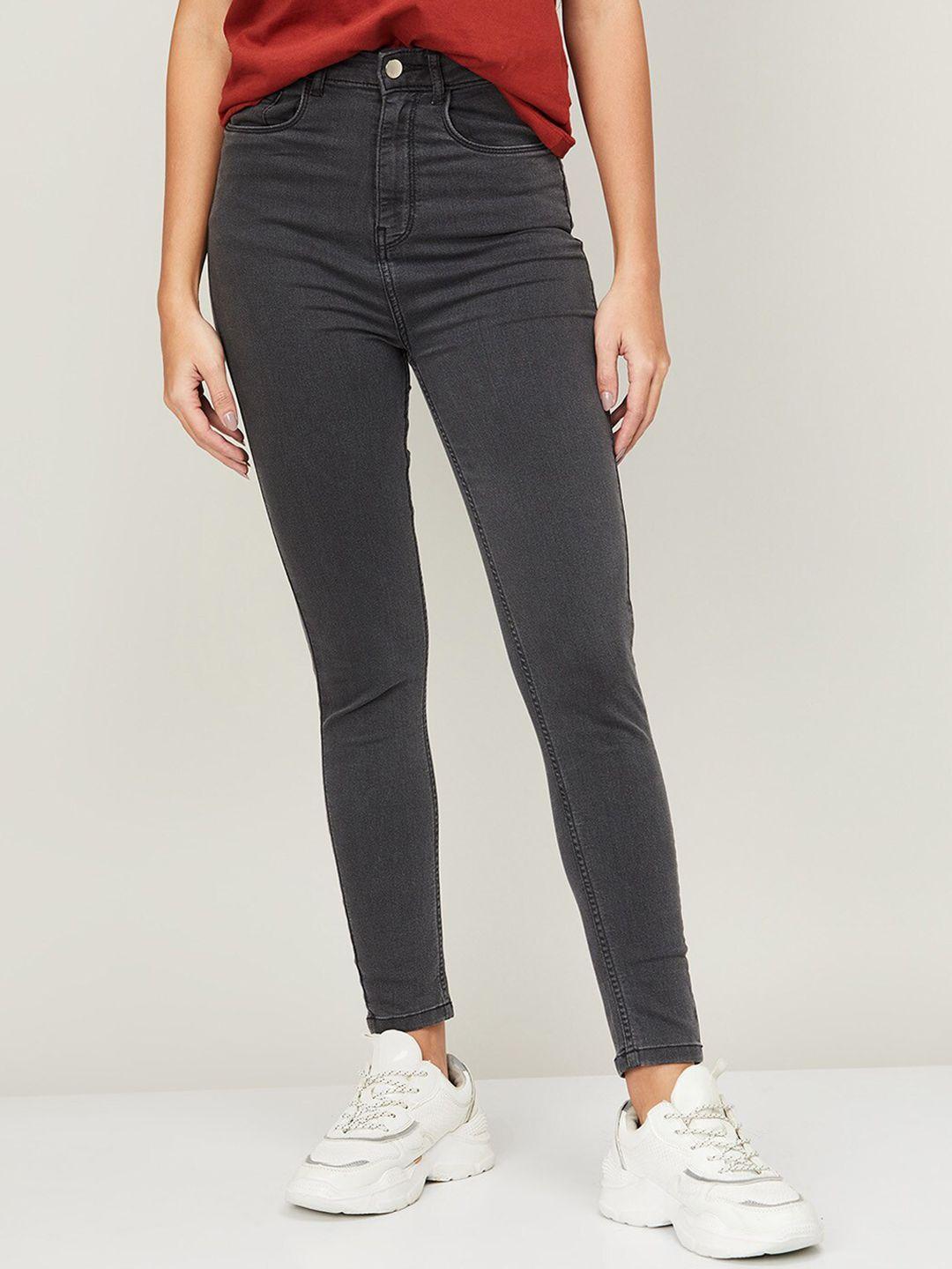 ginger by lifestyle women grey skinny fit jeans