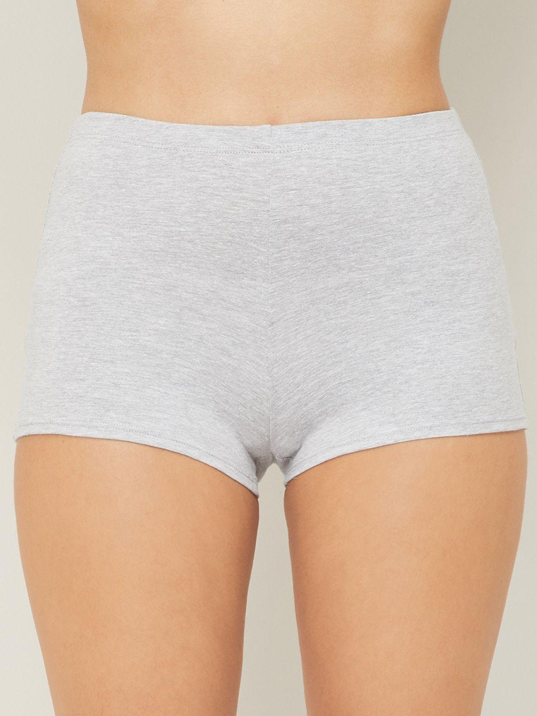 ginger by lifestyle women grey solid shaper briefs