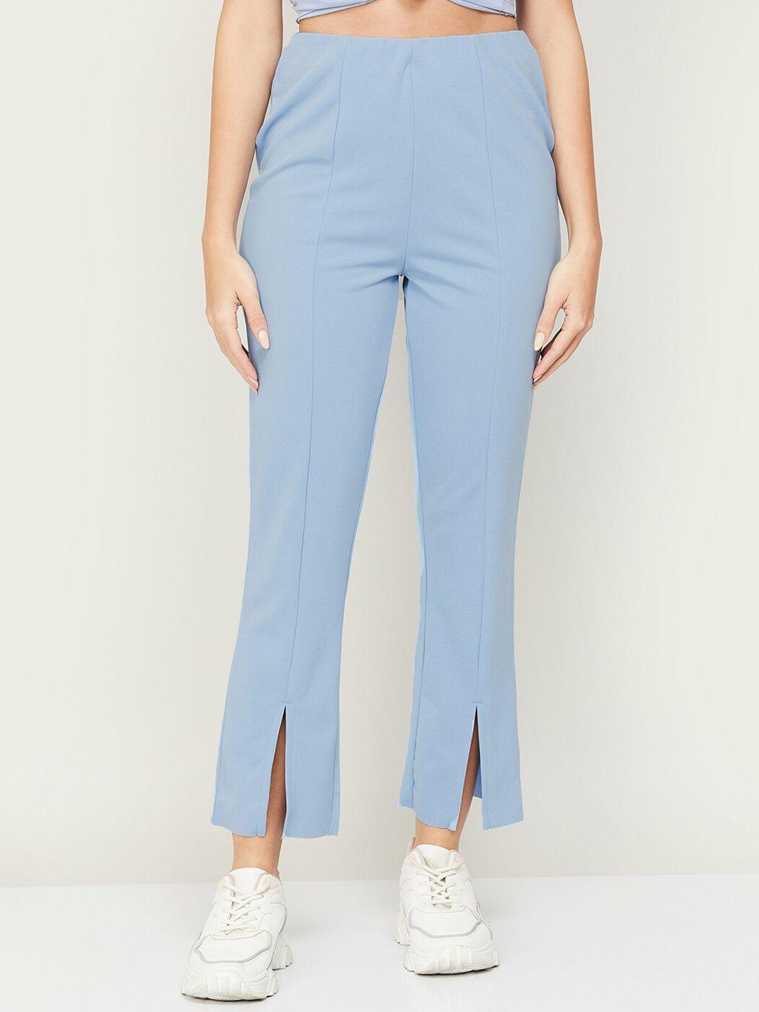 ginger by lifestyle women mid-rise centre slit trousers