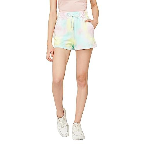 ginger by lifestyle women multi cotton regular fit solid shorts_28 multicolour