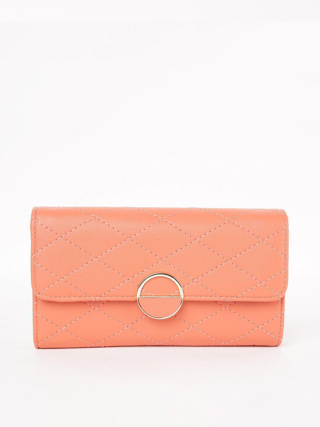 ginger by lifestyle women peach-coloured two fold wallet