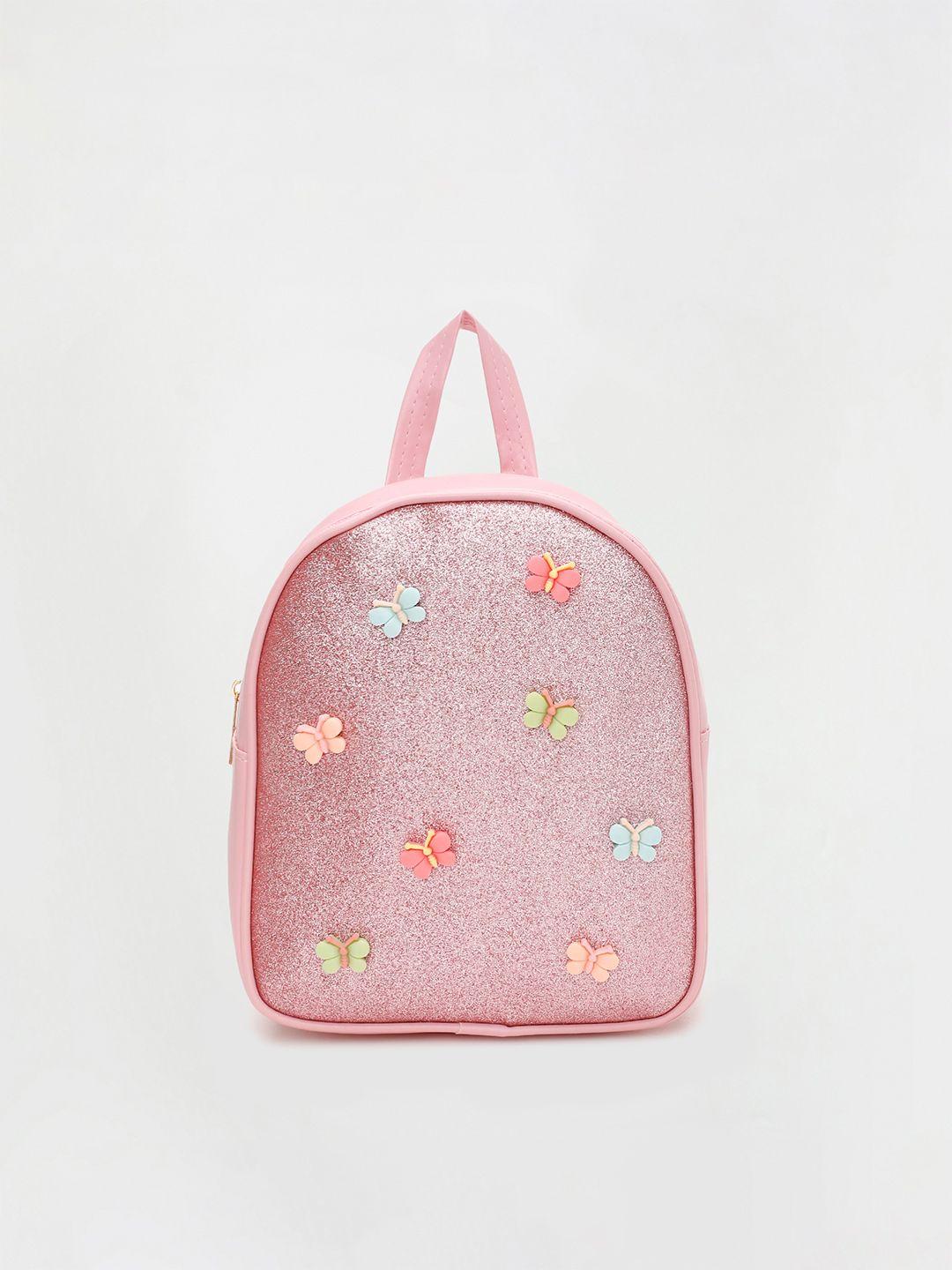 ginger by lifestyle women pink embellished applique backpack