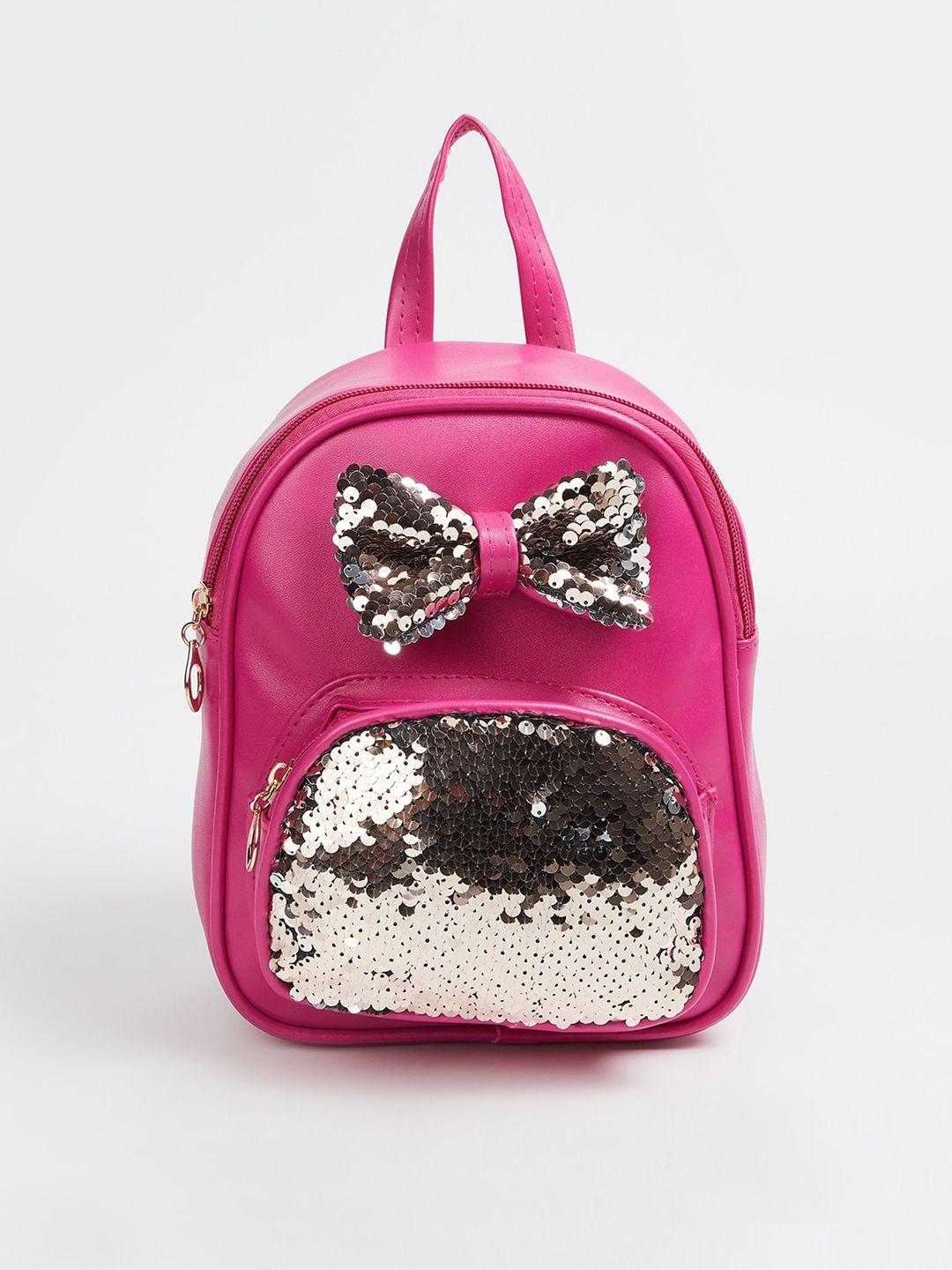 ginger by lifestyle women pink embellished backpack