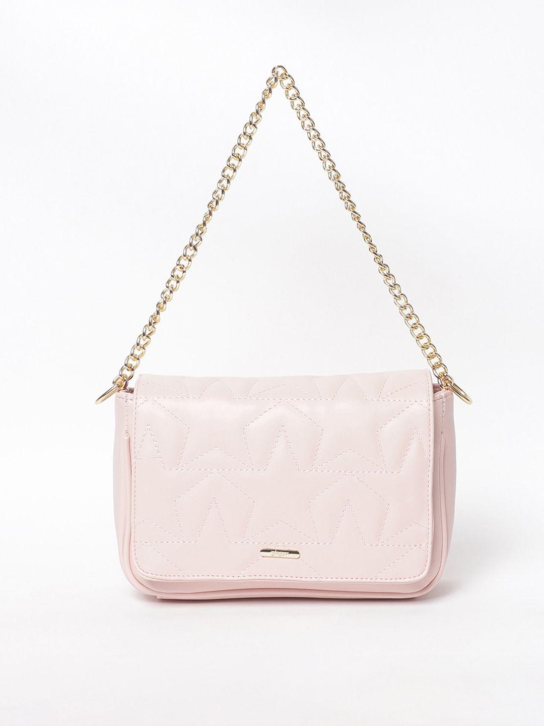 ginger by lifestyle women pink quilted shoulder bag