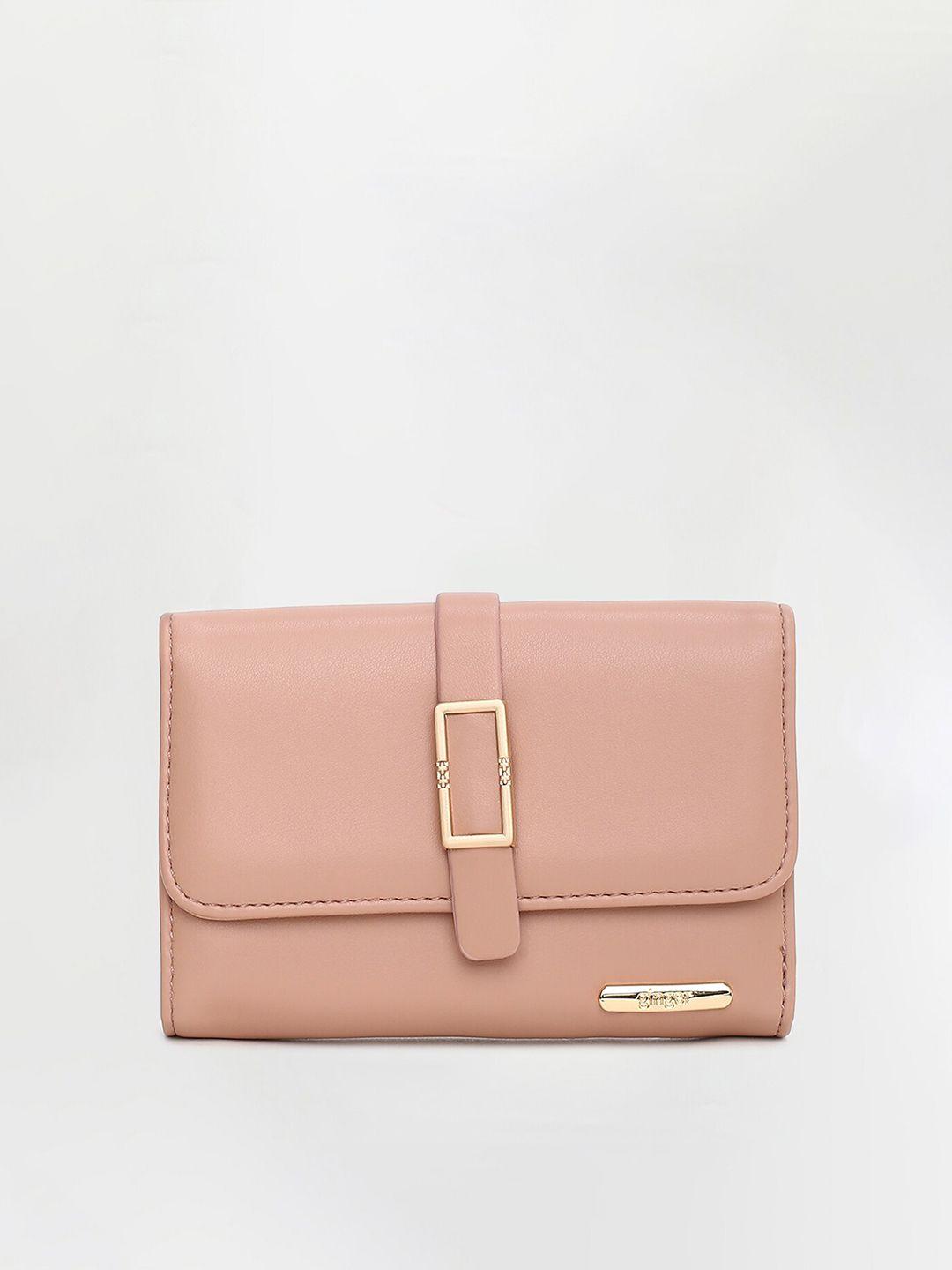 ginger by lifestyle women pink solid synthetic wallets