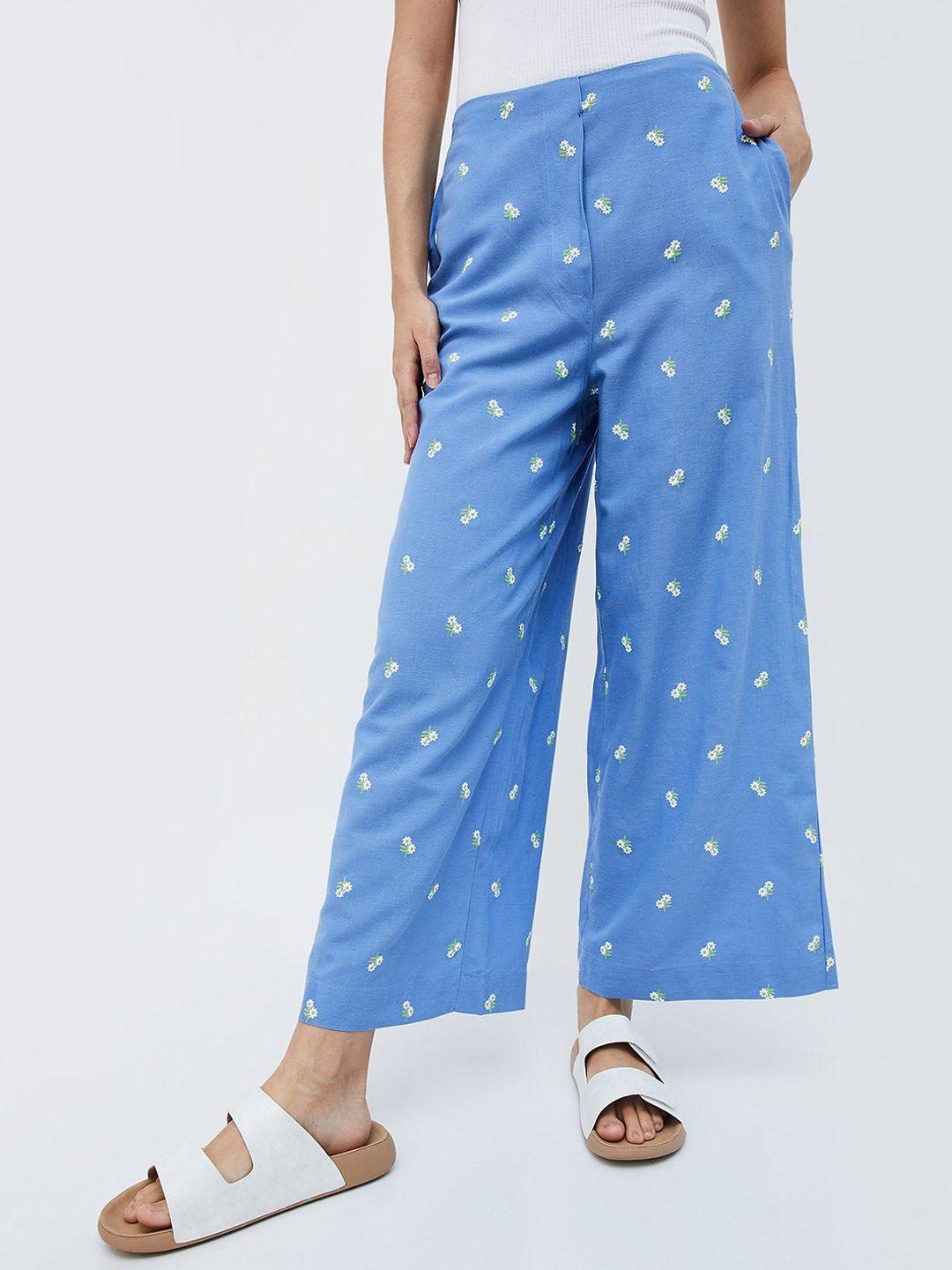 ginger by lifestyle women polka dot printed trousers