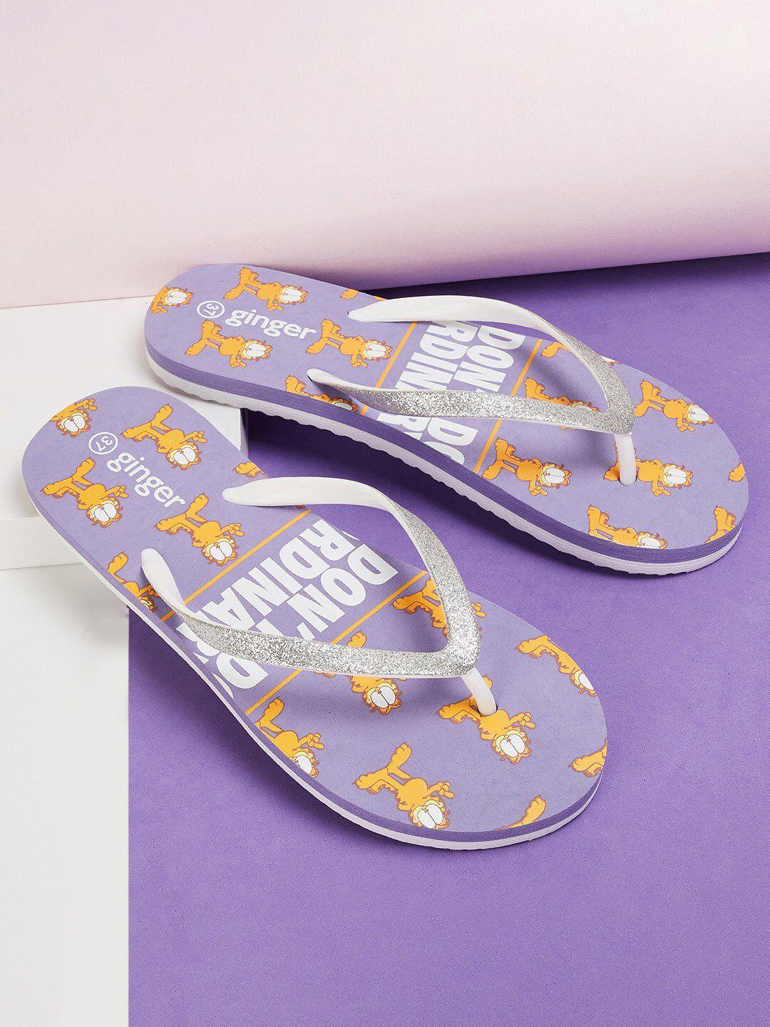 ginger by lifestyle women printed thong flip-flops