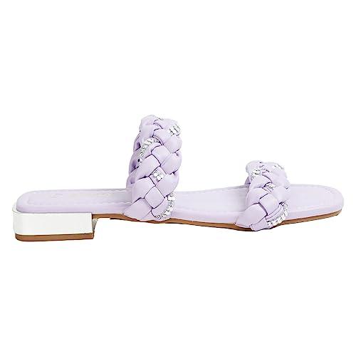 ginger by lifestyle women purple synthetic solid sandals