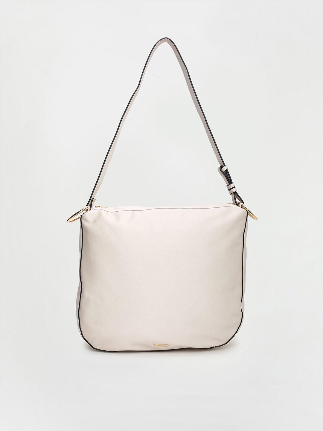 ginger by lifestyle women white structured hobo bag