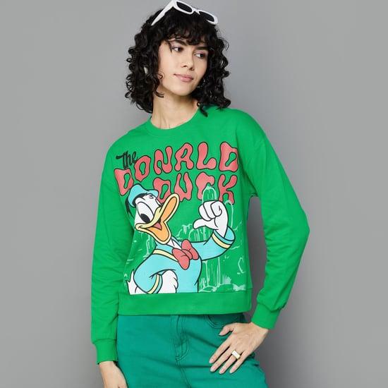 ginger women donald duck printed sweatshirt