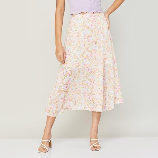 ginger women floral printed a-line skirt